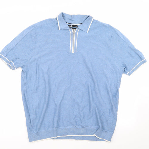 M&S Mens Blue    Polo Size XL