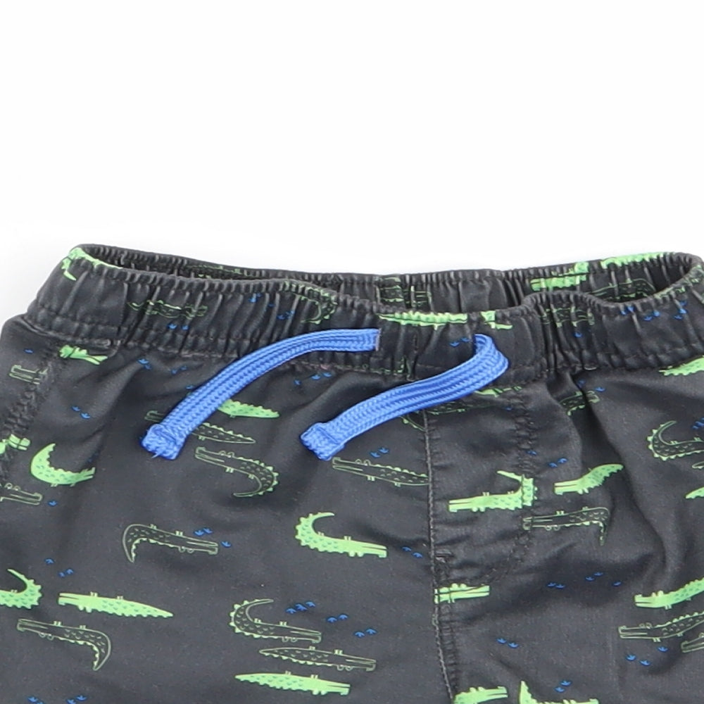 Preworn Boys Grey Animal Print  Capri Trousers Size 12-18 Months  - shorts
