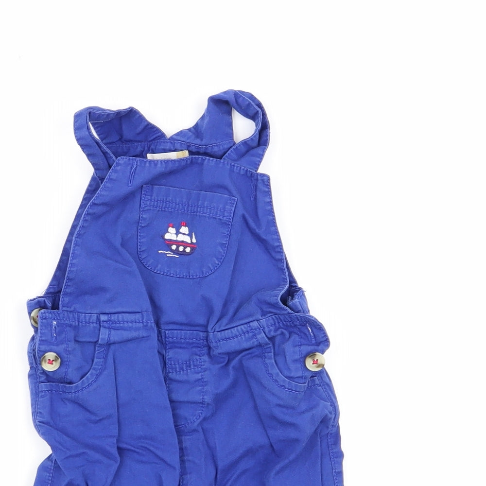 John Lewis Boys Blue   Dungaree One-Piece Size 12-18 Months