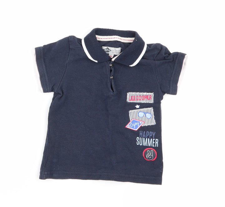 Lee Cooper Boys Blue Basic Polo Size 18-24 Months