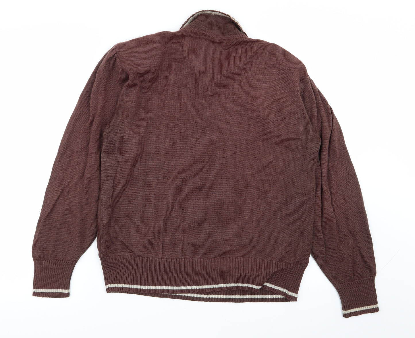 grazia Womens Brown Geometric  Cardigan Jumper Size 14