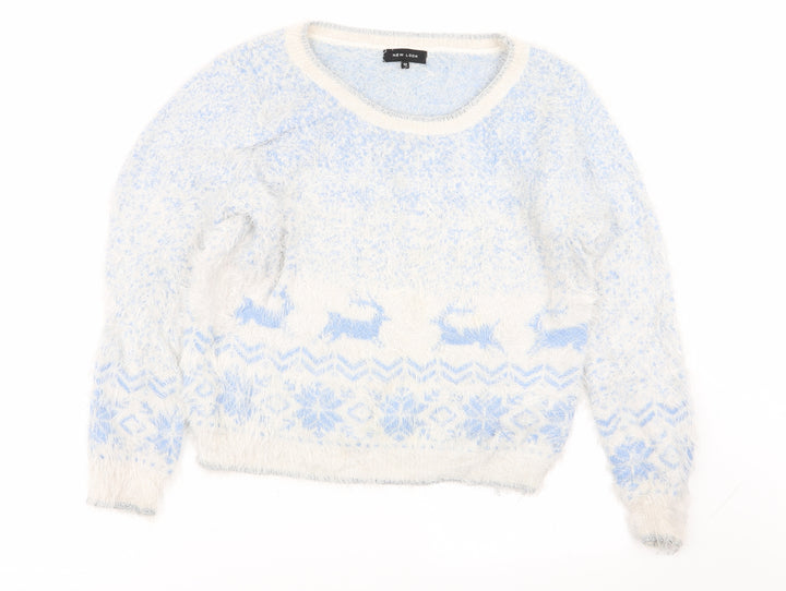 New Look Womens Multicoloured Animal Print Pullover Jumper Size 12