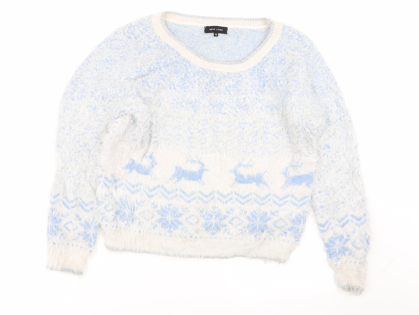 New Look Womens Multicoloured Animal Print  Pullover Jumper Size 12