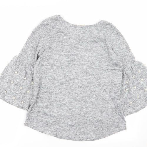 Bella Womens Grey   Basic T-Shirt Size M