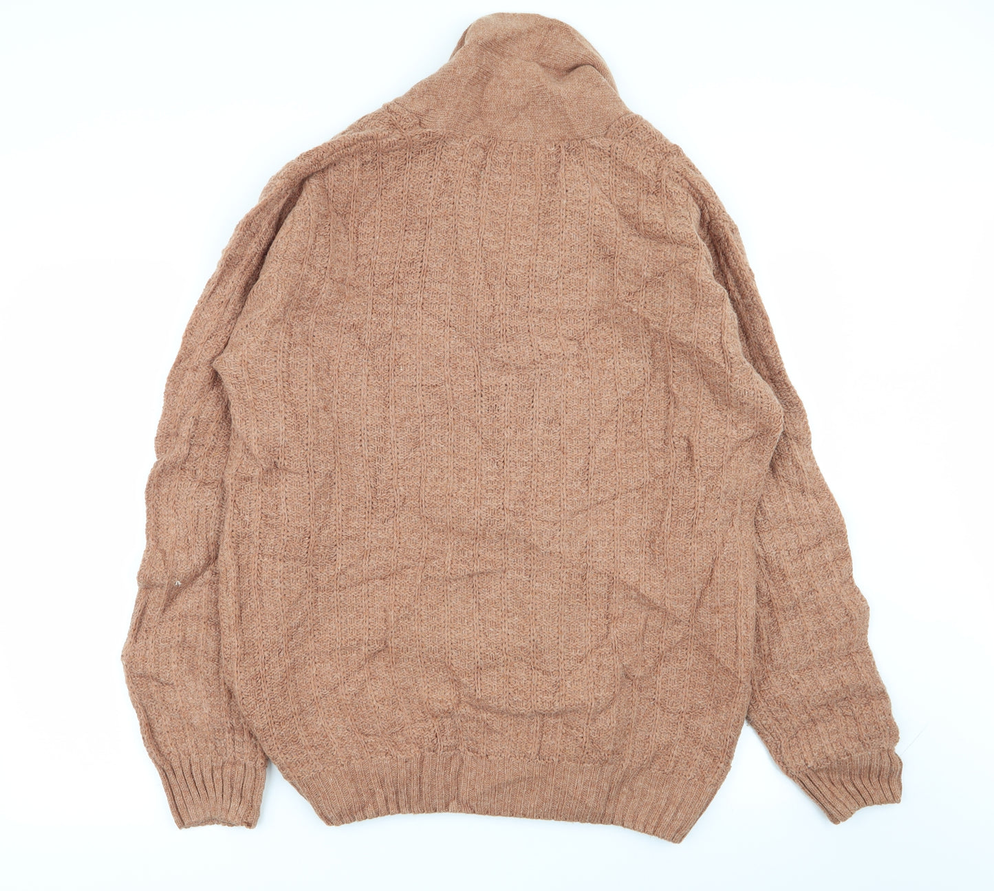 flintoff Mens Brown   Cardigan Jumper Size XL