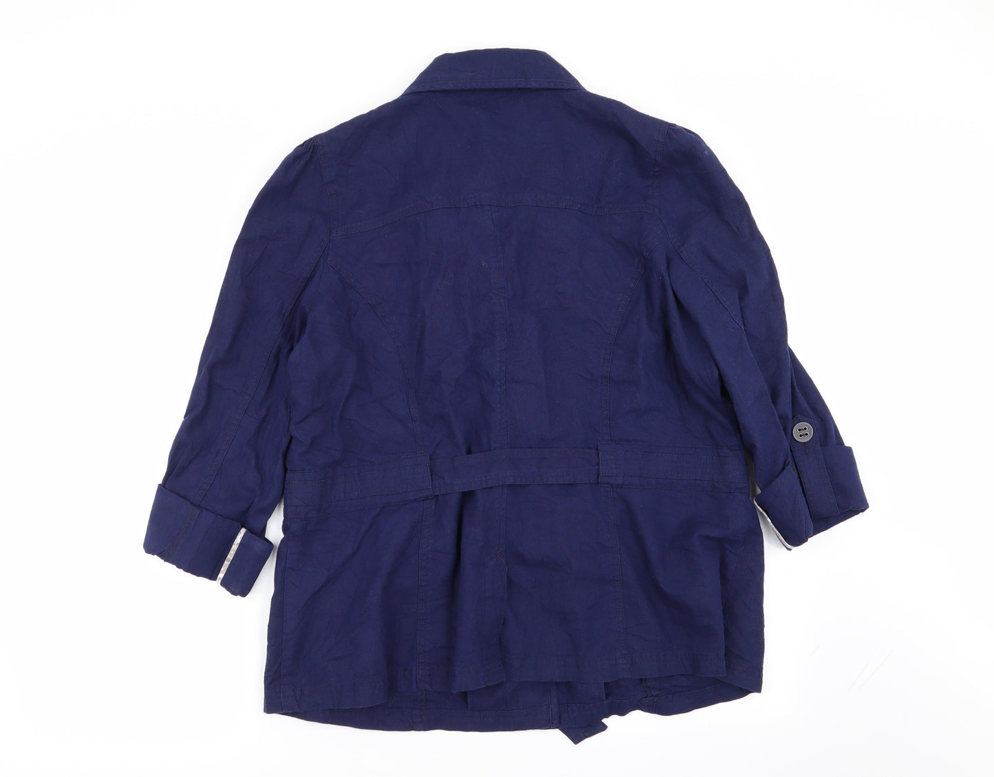 M&S Womens Blue   Overcoat Coat Size 18