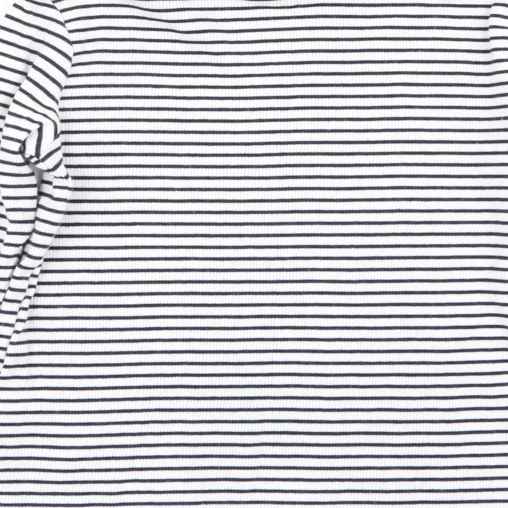 H&M Girls Multicoloured Striped  Basic T-Shirt Size 7-8 Years
