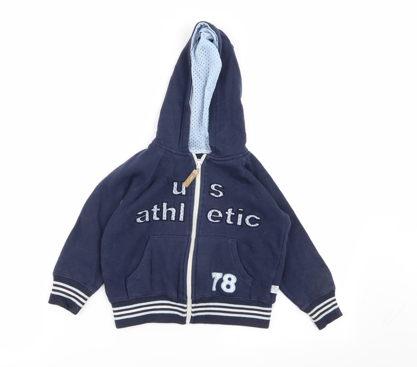 us athlete Girls Blue   Full Zip Jumper Size 4-5 Years