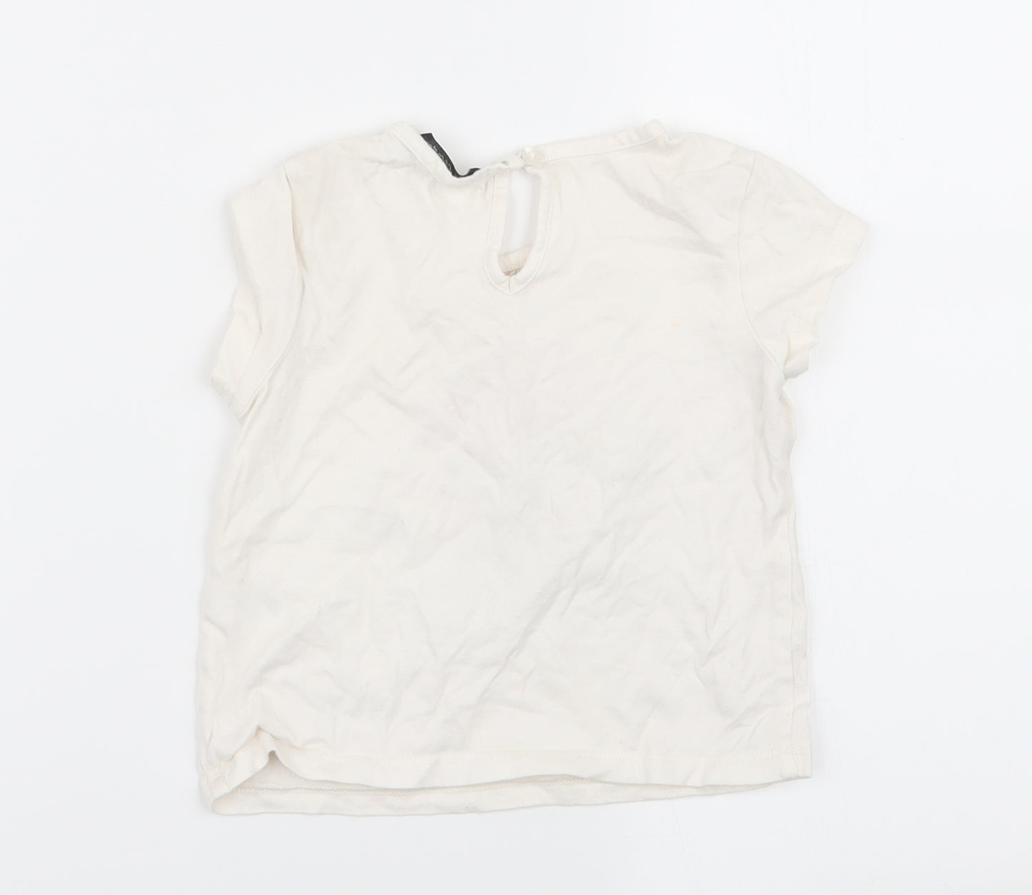 Asda George Girls White   Basic T-Shirt Size 2-3 Years