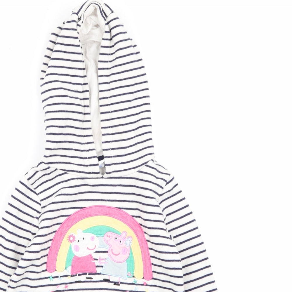 Peppa Pig Girls Multicoloured Striped  Jumper Dress  Size 3-4 Years