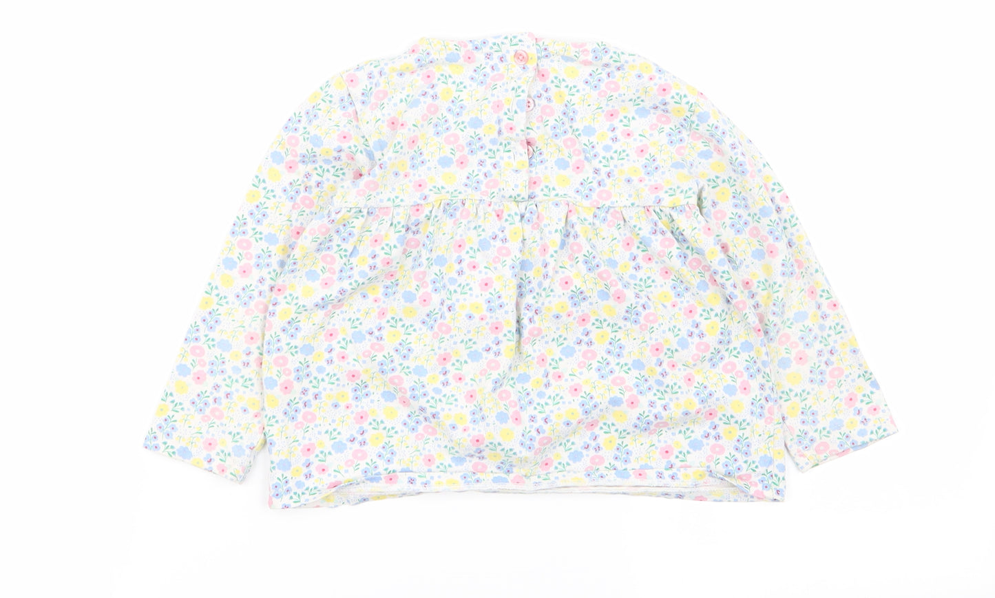 M&S Girls Multicoloured Floral  Basic T-Shirt Size 18-24 Months