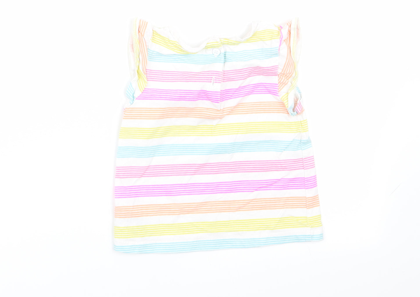 m Girls Multicoloured Striped  Basic Tank Size 18-24 Months