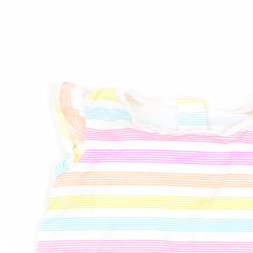m Girls Multicoloured Striped  Basic Tank Size 18-24 Months