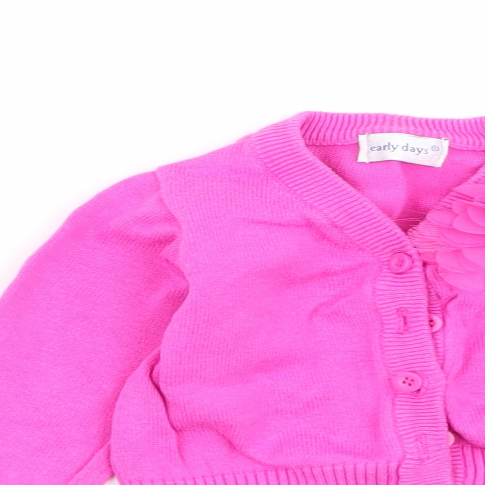 Earlydays Girls Pink   Cardigan Jumper Size 12-18 Months