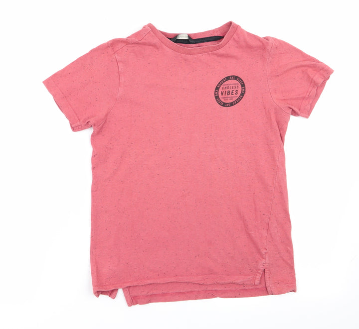 Asda George Boys Red Polka Dot  Basic T-Shirt Size 10-11 Years