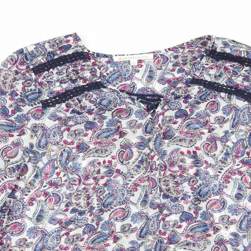 danielrainn Womens Multicoloured Floral  Basic Blouse Size M