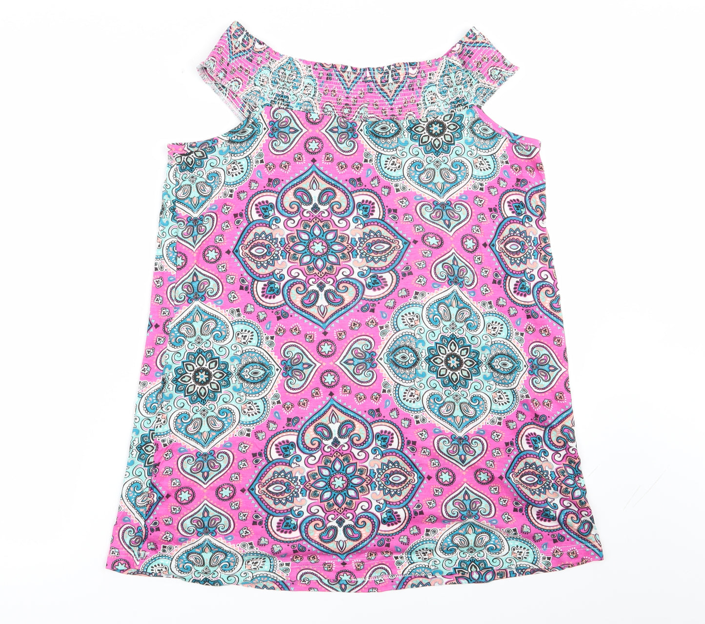 be you Womens Multicoloured Geometric  Basic Tank Size 8
