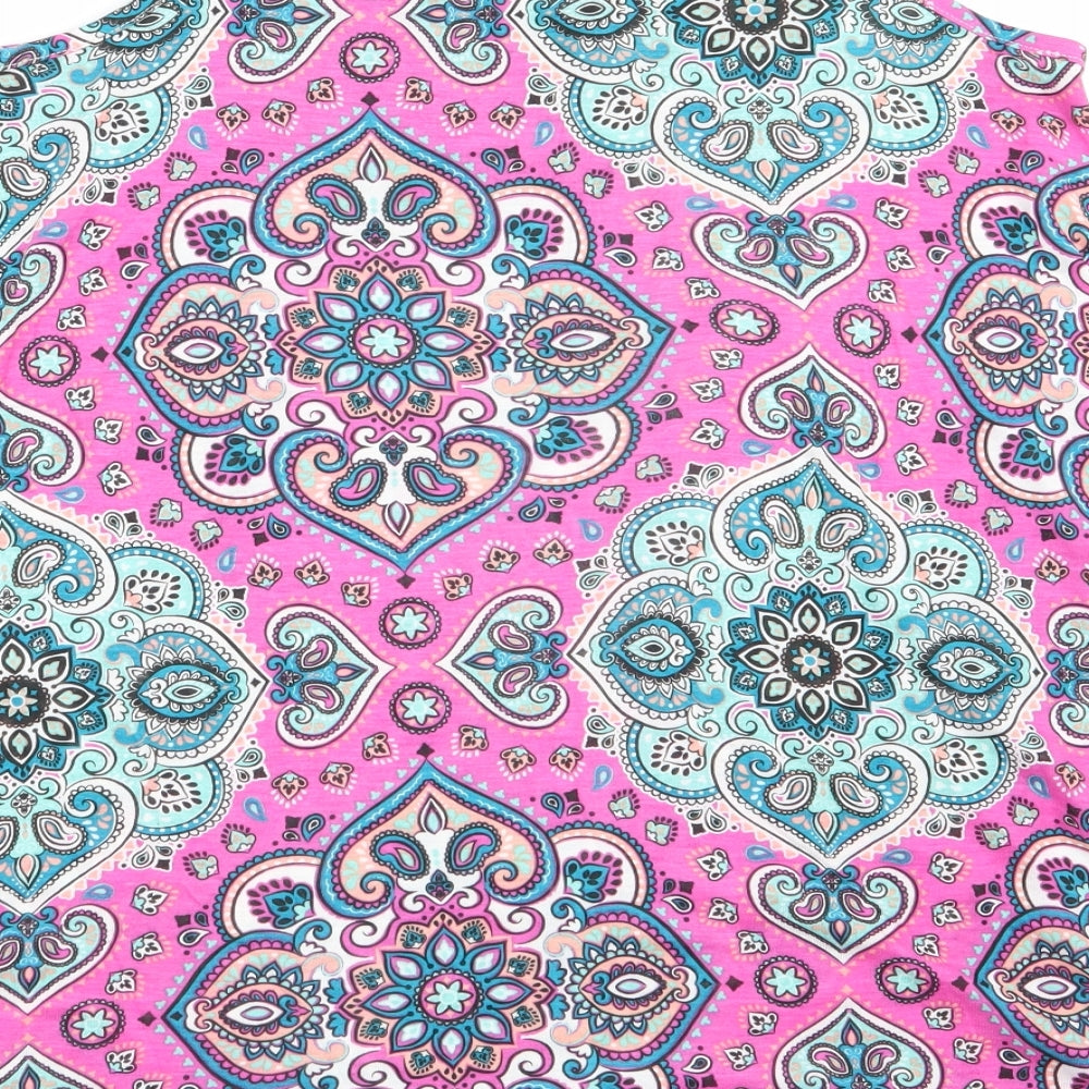 be you Womens Multicoloured Geometric  Basic Tank Size 8