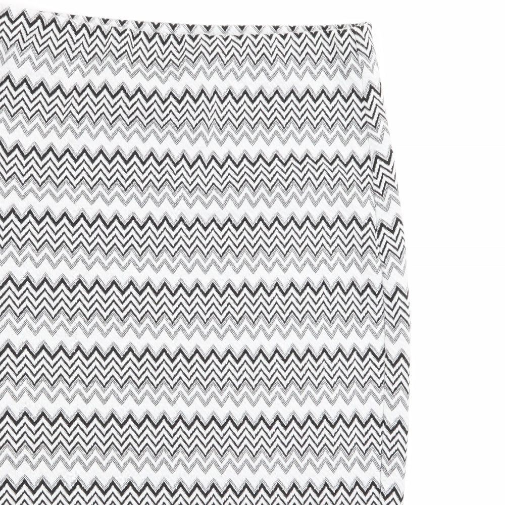 simon jeffrey Womens Multicoloured Geometric  Straight & Pencil Skirt Size 14  - Stretch waistband