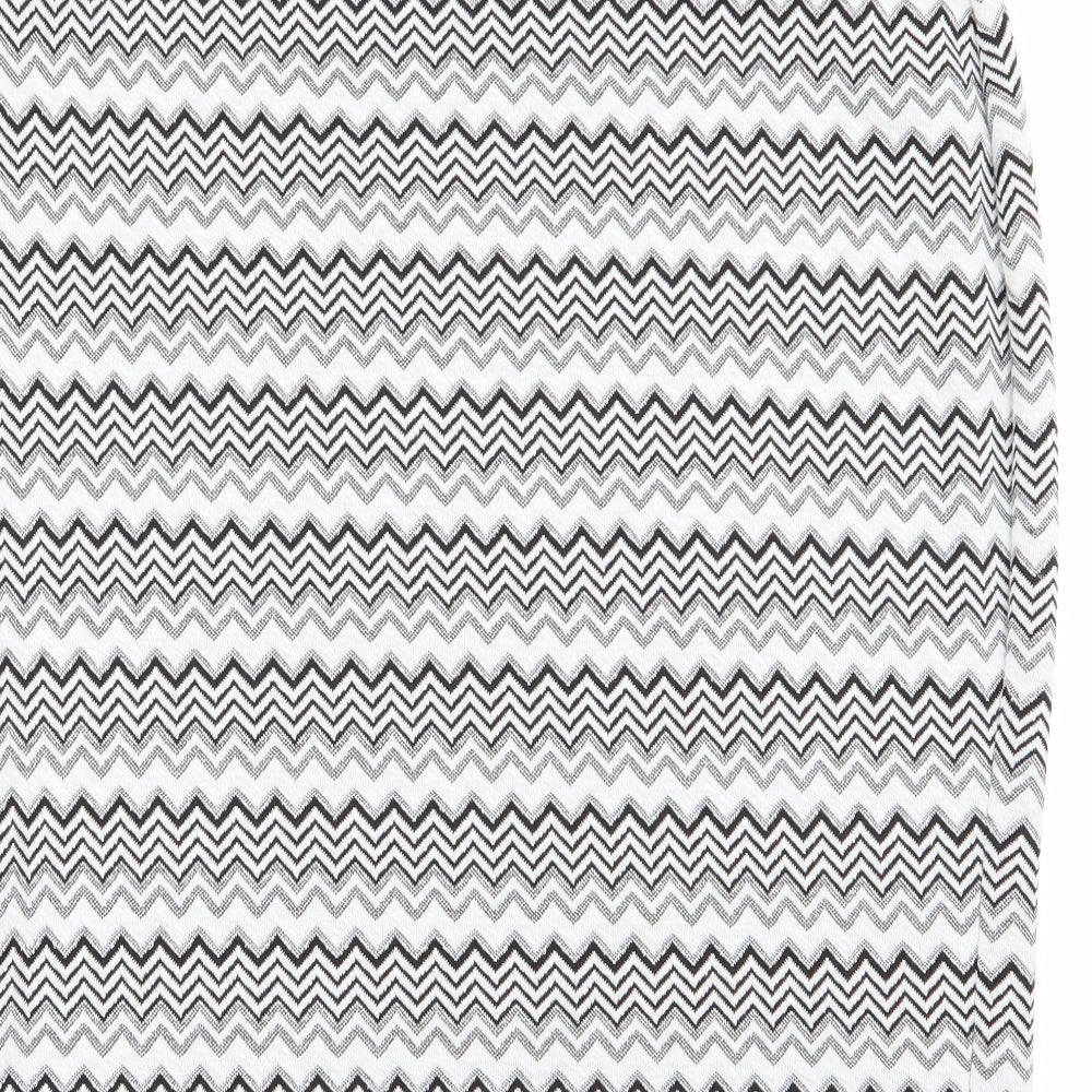 simon jeffrey Womens Multicoloured Geometric  Straight & Pencil Skirt Size 14  - Stretch waistband