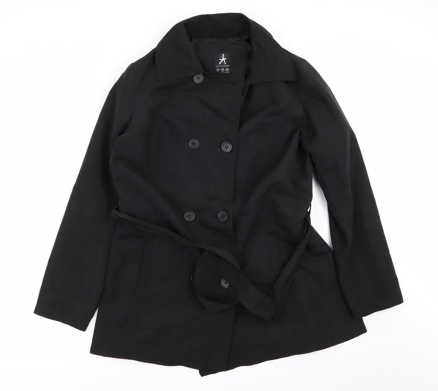 Primark Womens Black   Overcoat Coat Size 14