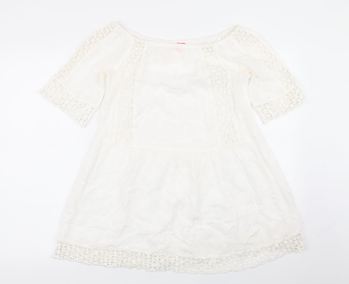 River Island Womens White   Basic T-Shirt Size XS