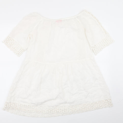 River Island Womens White   Basic T-Shirt Size XS