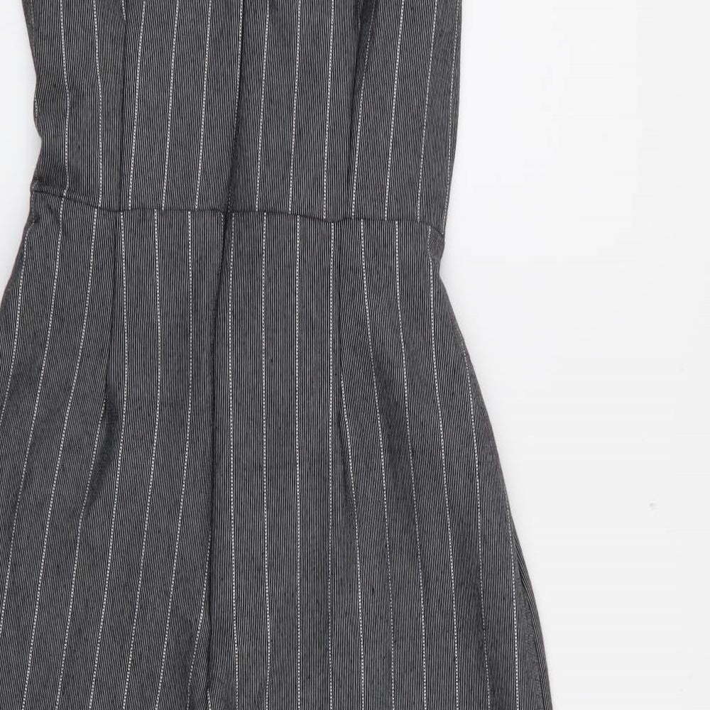 Primark Womens Grey Striped  Jumpsuit One-Piece Size 12