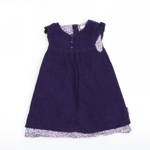 JoJo Maman Bébé Girls Purple   Fit & Flare  Size 18-24 Months