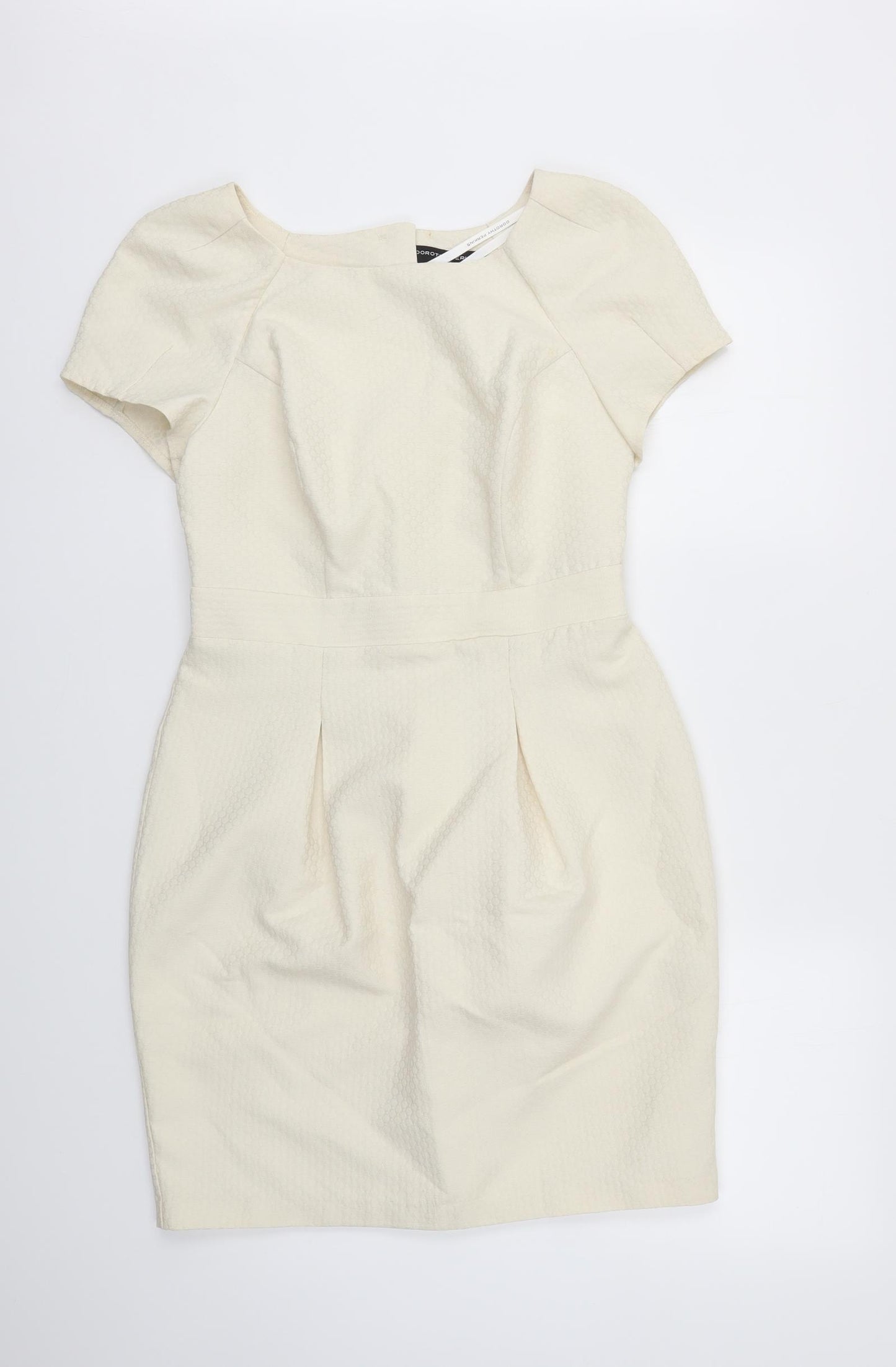 Dorothy Perkins Womens Ivory   Fit & Flare  Size 10