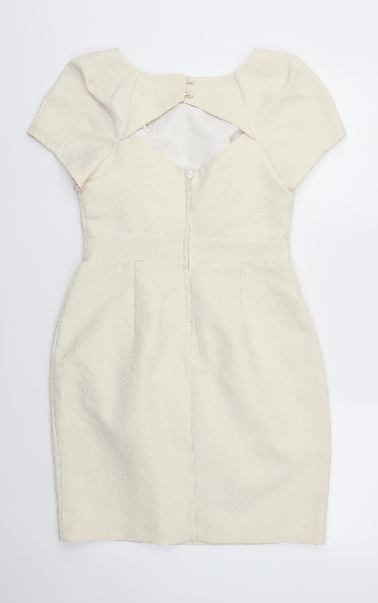 Dorothy Perkins Womens Ivory   Fit & Flare  Size 10