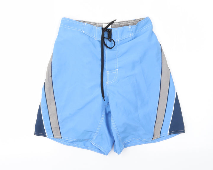 Big Fisch Boys Blue Sweat Shorts Size S