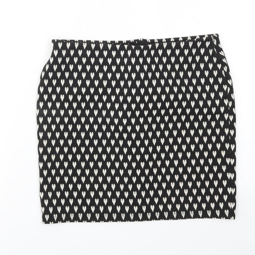 Primark Womens Multicoloured Geometric  A-Line Skirt Size 10  - stretch waistband