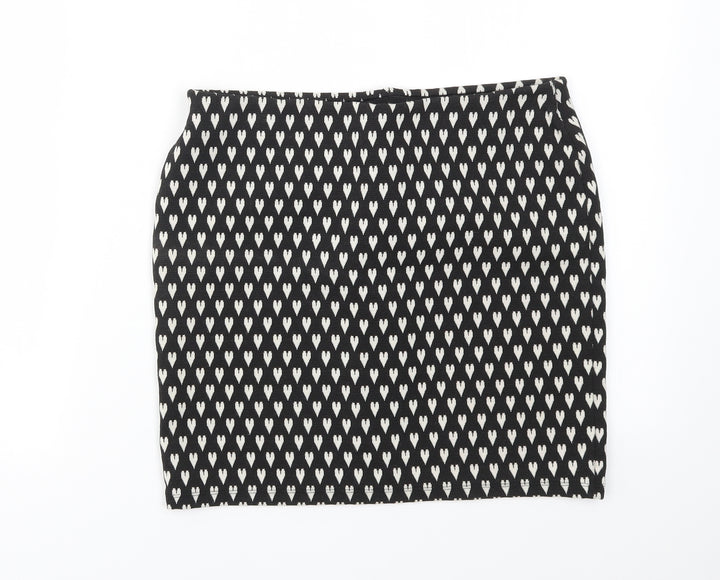 Primark Womens Multicoloured Geometric  A-Line Skirt Size 10  - stretch waistband