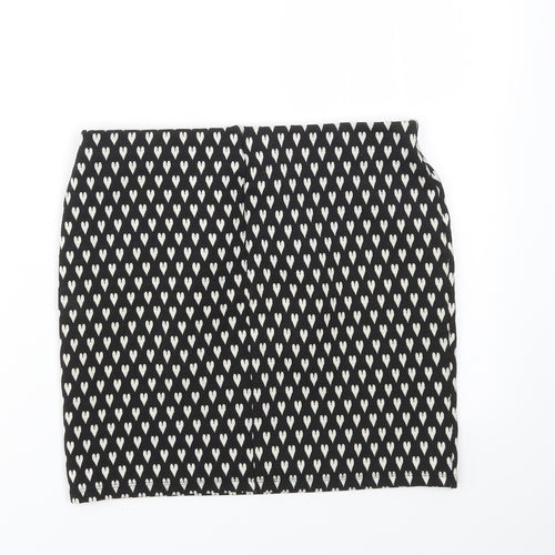 Primark Womens Multicoloured Geometric  A-Line Skirt Size 10  - stretch waistband