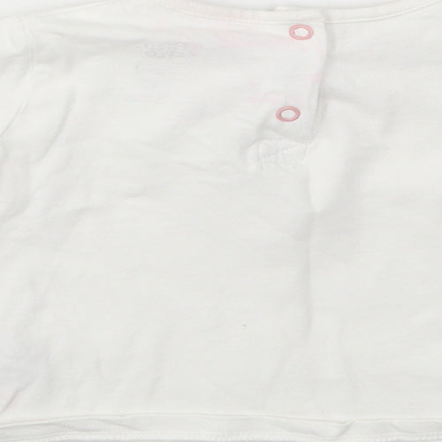 F&F Girls White   Basic T-Shirt Size 6-9 Months