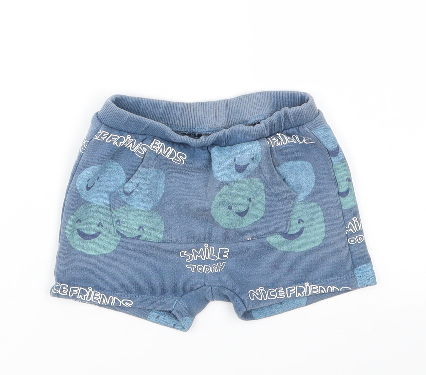 Zara Boys Blue Animal Print  Cargo Shorts Size 2-3 Years