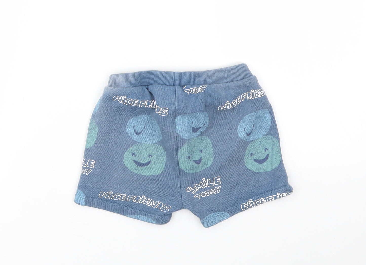 Zara Boys Blue Animal Print  Cargo Shorts Size 2-3 Years