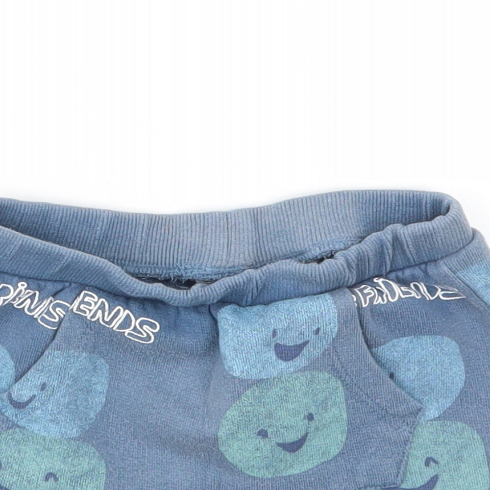 Zara Boys Blue Animal Print  Cargo Shorts Size 2-3 Years
