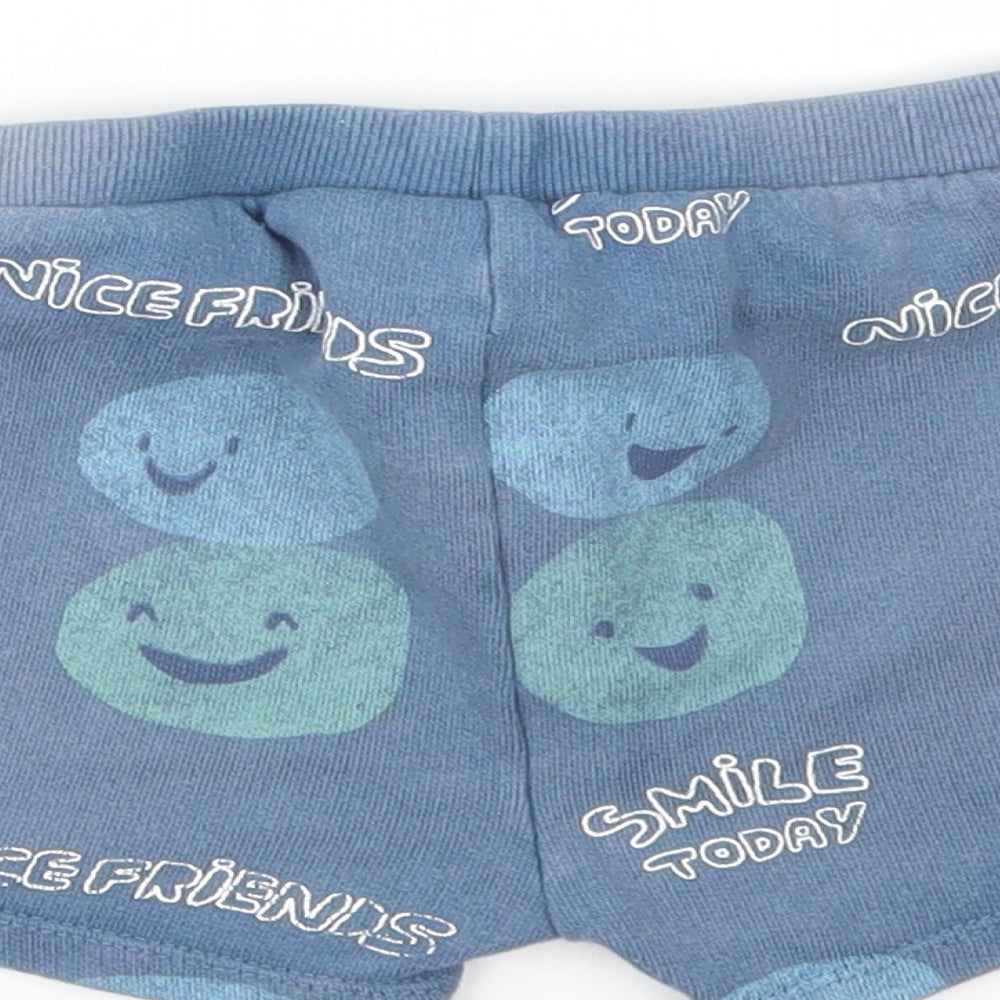 Zara Boys Blue Animal Print  Cargo Shorts Size 2-3 Years
