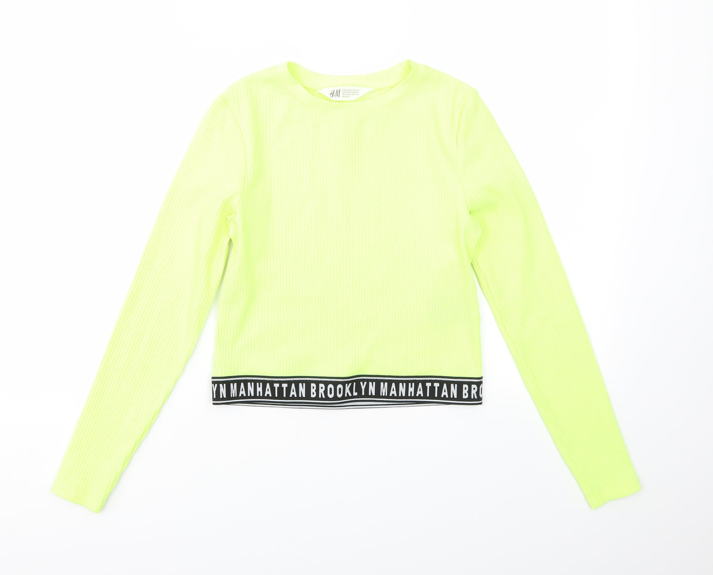 H&M Girls Yellow   Basic T-Shirt Size 11-12 Years
