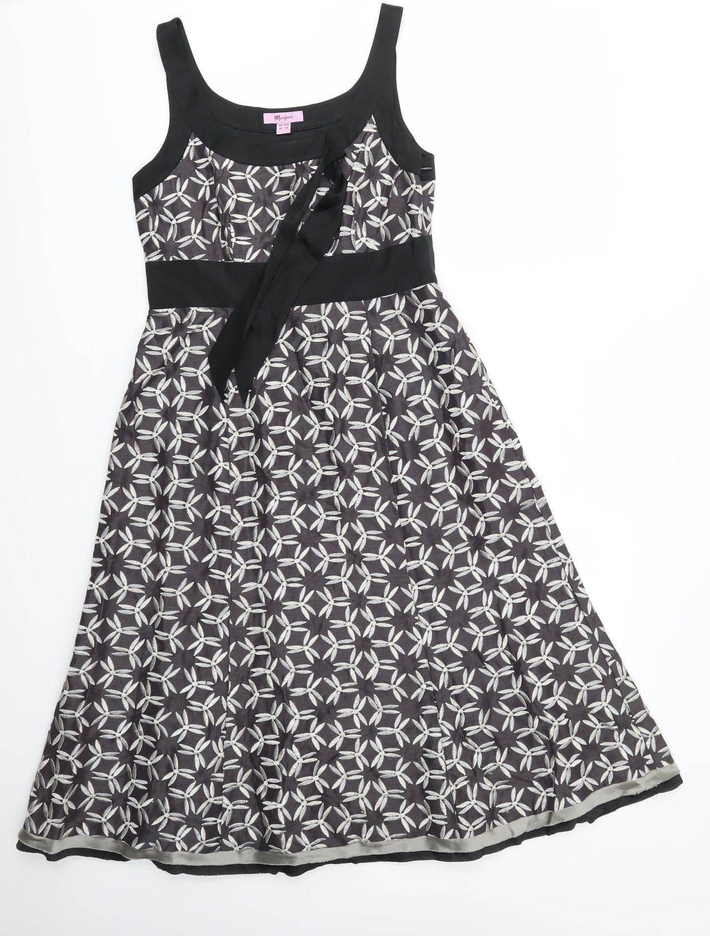 Monsoon Womens Multicoloured Geometric  Fit & Flare  Size 10