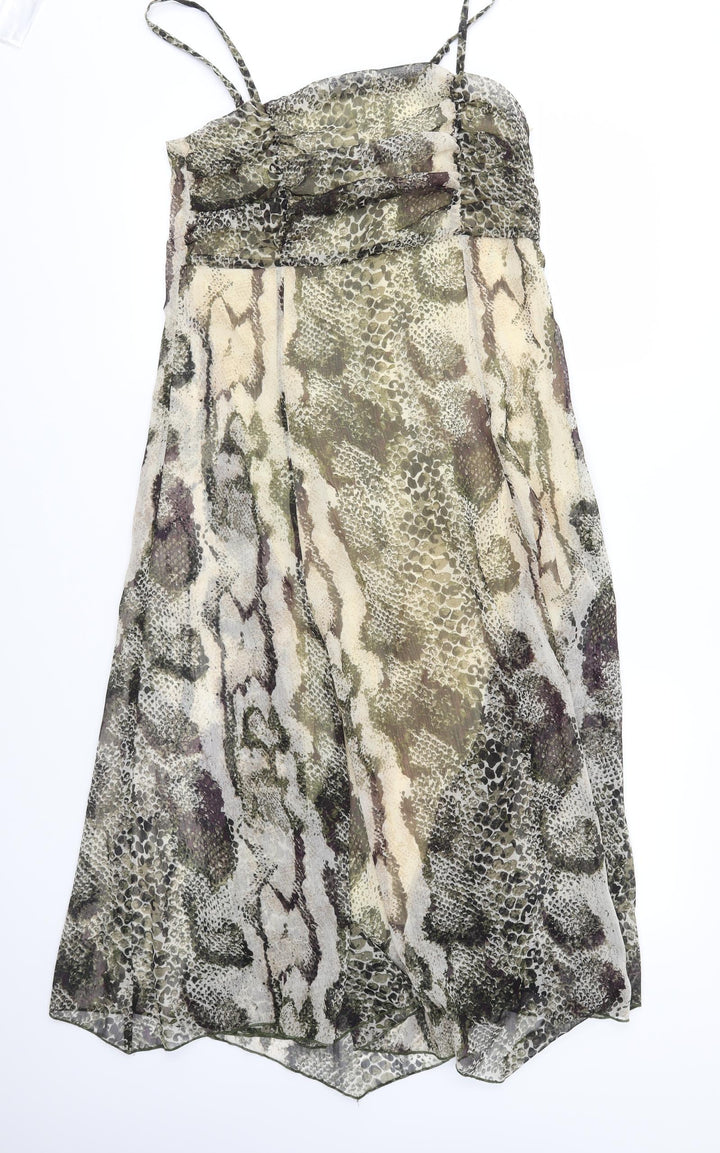 Solo Womens Multicoloured Animal Print Fit & Flare Size 12