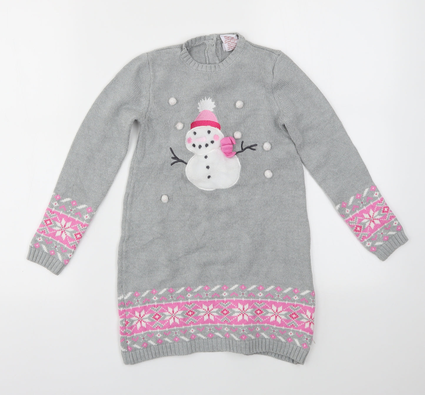 Bapster Girls Grey   Jumper Dress  Size 2 Years