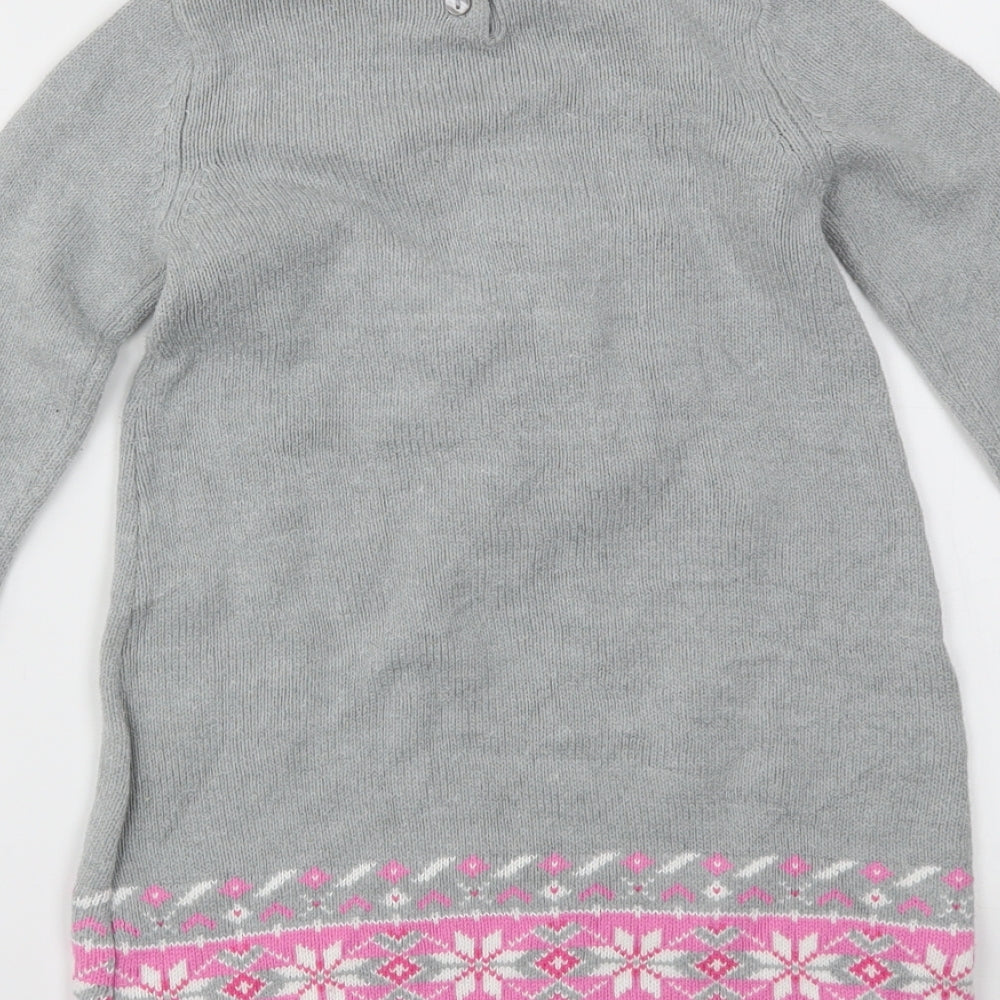 Bapster Girls Grey   Jumper Dress  Size 2 Years