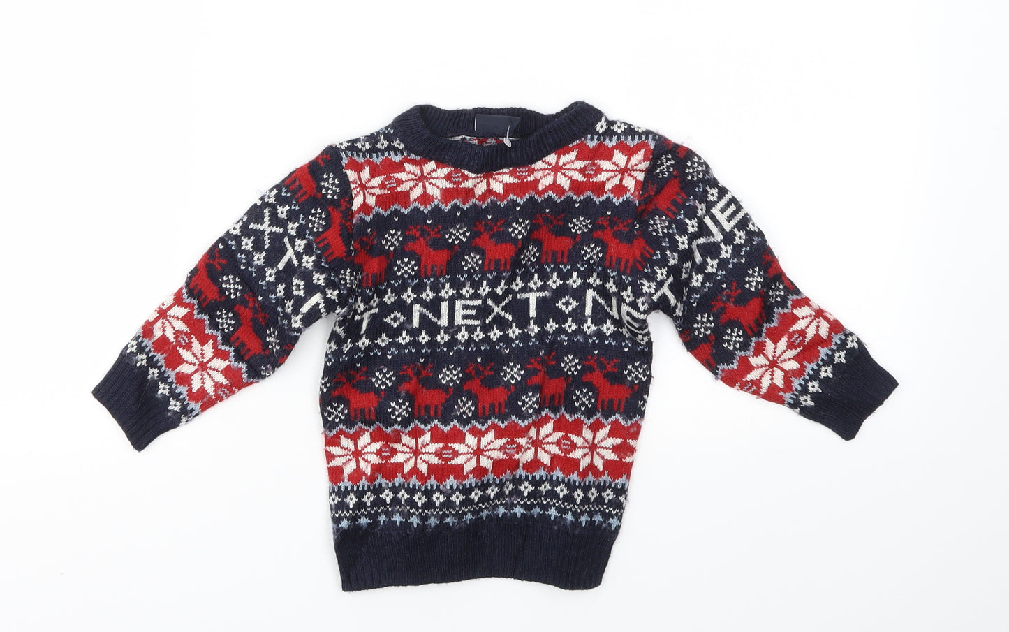 NEXT Boys Multicoloured Geometric  Pullover Jumper Size 12-18 Months