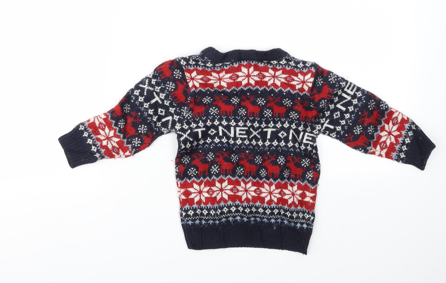 NEXT Boys Multicoloured Geometric  Pullover Jumper Size 12-18 Months