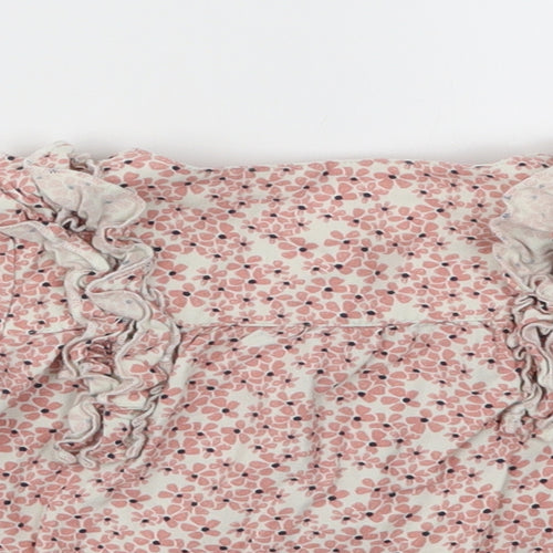 M&S Girls Pink Floral  Fit & Flare  Size 6-9 Months