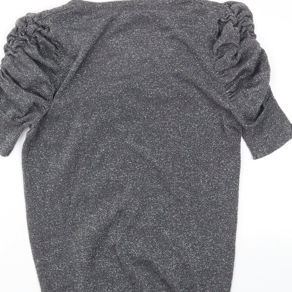 Topshop Womens Grey   Basic T-Shirt Size 8