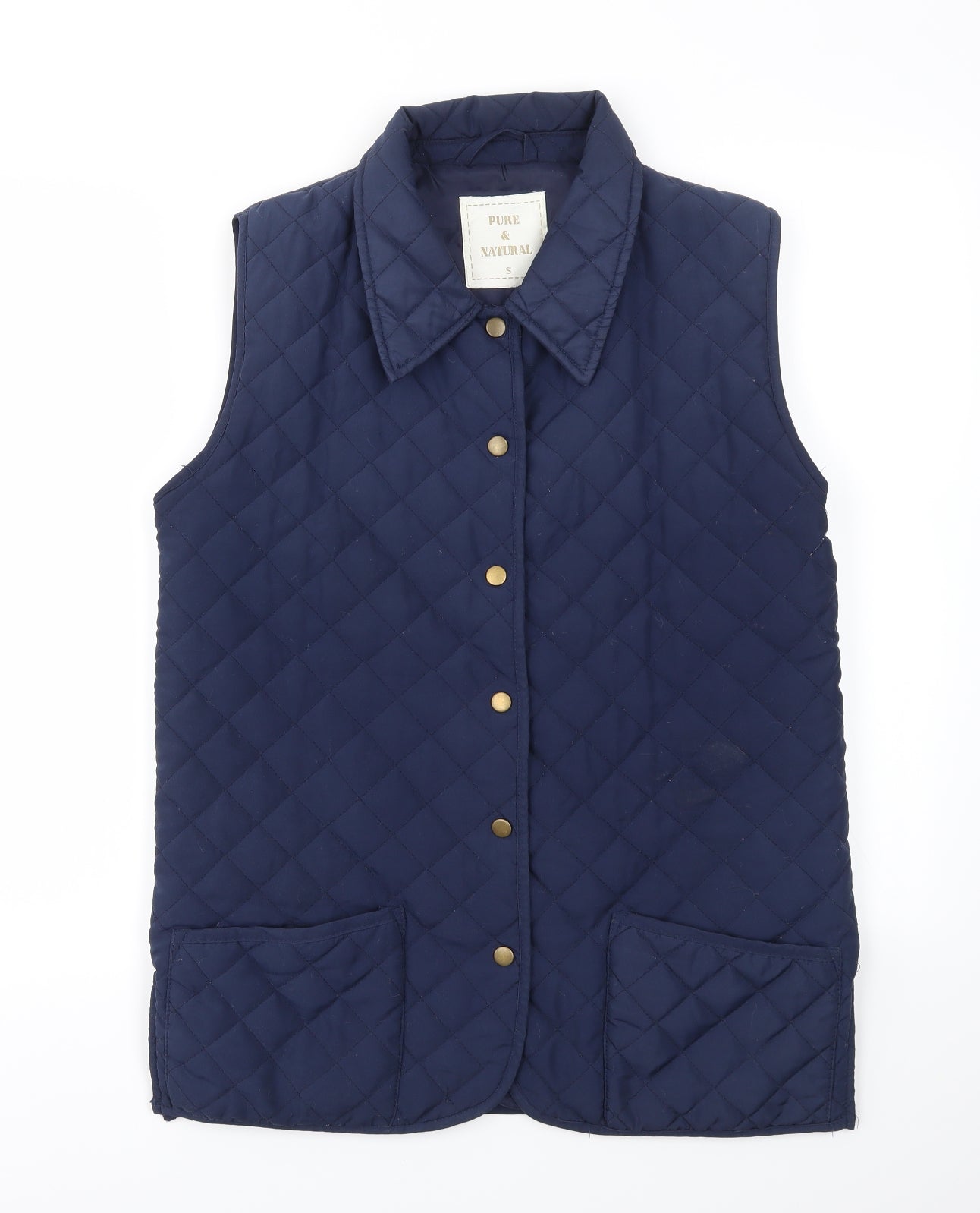 Pure & Natural Womens Blue   Gilet Coat Size S